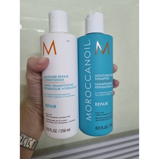 Moroccanoil moisture repair shampoo 250ml + Conditioner สินค้าของแท้ 100% มีสติกเกอร์ไทย  แชมพูพร้อมครีมนวด