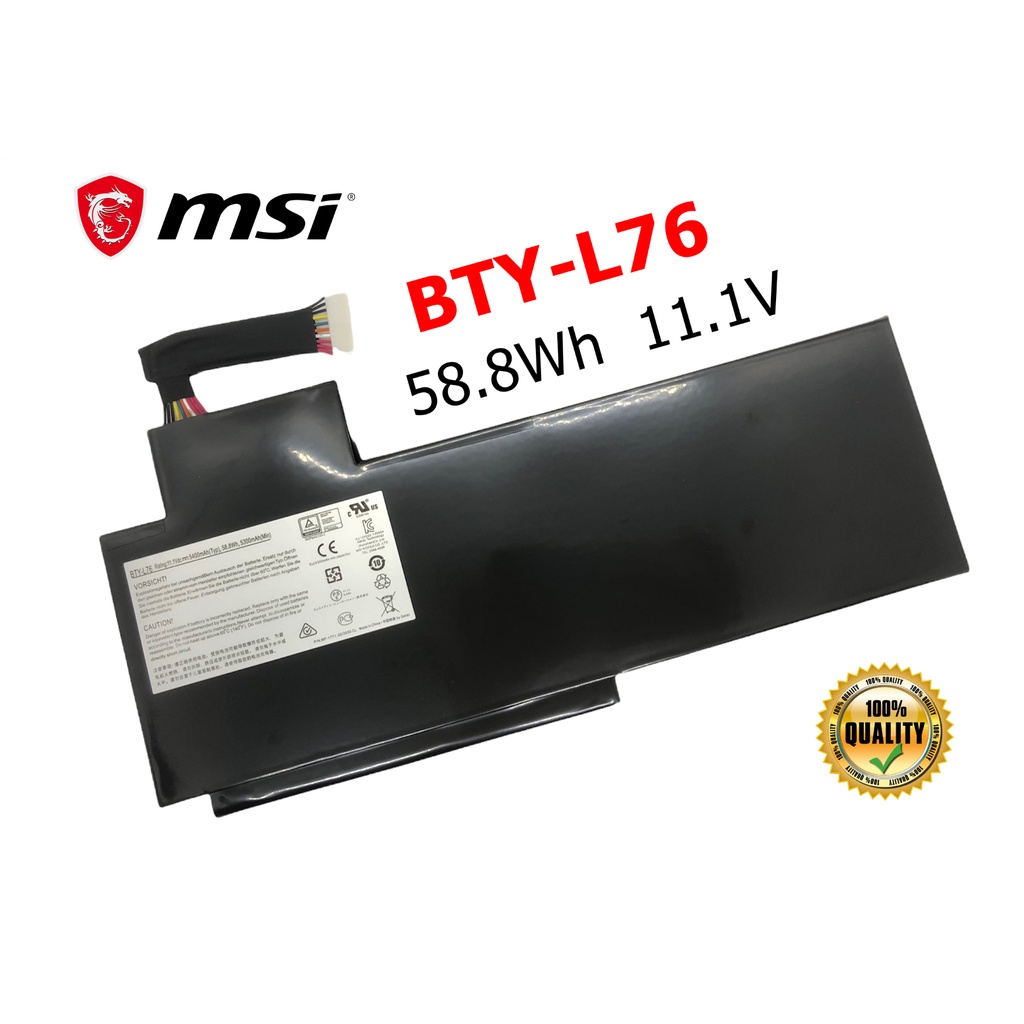 MSI แบตเตอรี่ BTY-L76 ของแท้ (สำหรับ GS70 GS72 WS72 STEALTH MS-1771 1772 1773 1774 ) MSI battery Notebook เอ็มเอสไอ