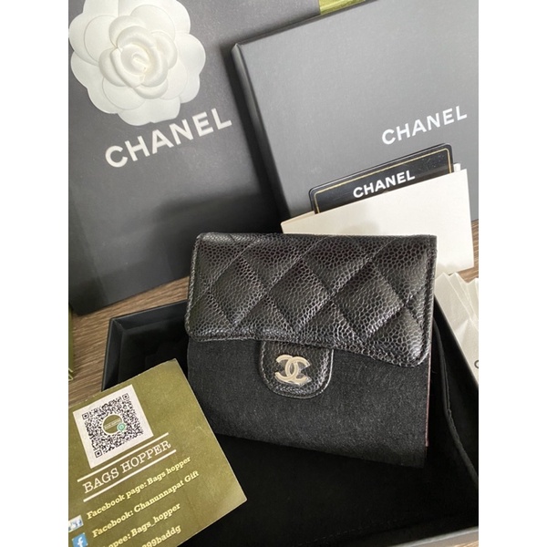 New กระเป๋าสตางค์ Chanel tri-fold wallet ของแท้💯พร้อมส่ง