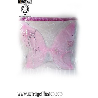 ชุดเซ็ท ปีกผีเสื้อ สีชมพู Butterfly Angel Wings ปีกขนาดกลาง