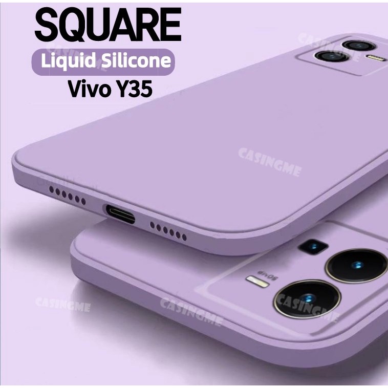 เคสซิลิโคนนิ่ม ทรงสี่เหลี่ยม กันกระแทก สําหรับ Vivo Y35 Vivo Y 35 V25 V25Pro V25E V 25 35Y 5G VivoY3