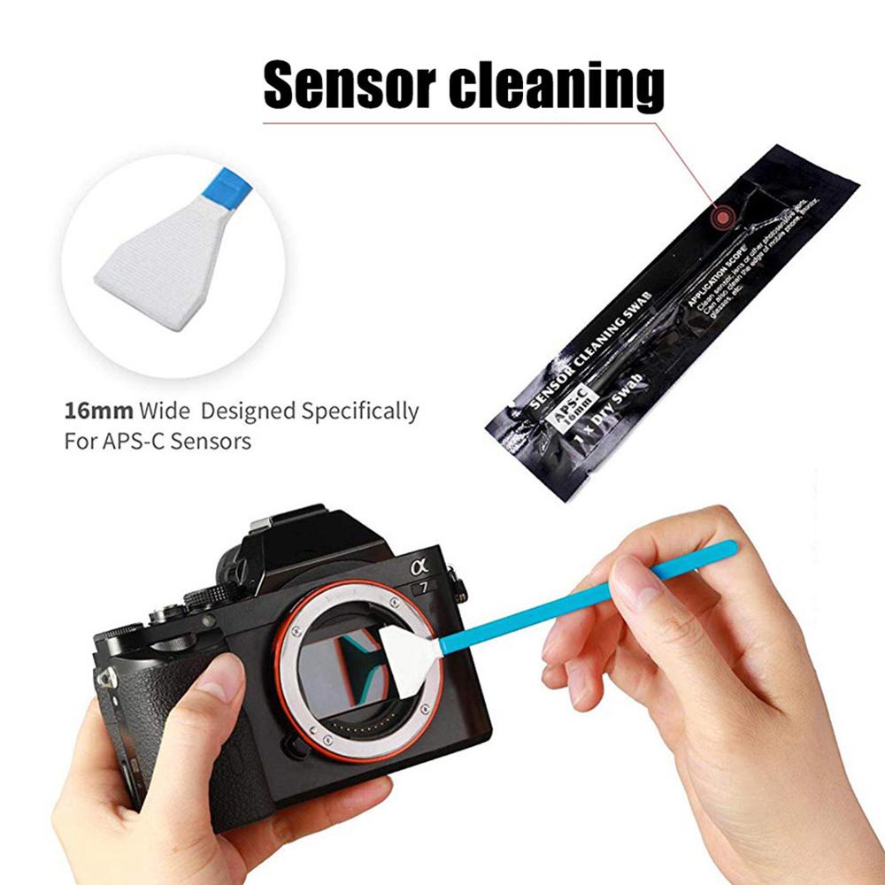 Sparkleflow ชุดทําความสะอาดกล้อง กล้องดิจิตอล Full-Frame เซ็นเซอร์ APS-C ไร้ฝุ่น DSLR สําหรับแปรงทําความสะอาดเลนส์กล้อง