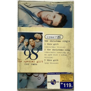 Cassette Tape เทปคาสเซ็ตเพลง 98 Degrees อัลบั้ม 98 Degrees and Rising 4 Bonus Track + The Chrsitmas Single ลิขสิทธิ์ ซีล