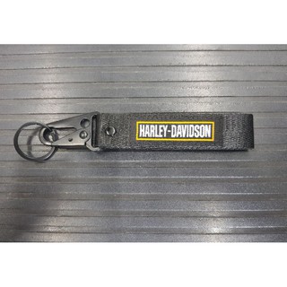 Key Chain Harley Dividson งานปะ สีดำ