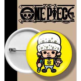 ONEPIECE BADGE เข็มกลัด วันพีช ทราฟาก้า ลอว์ LAW พื้นเหลือง YELLOW