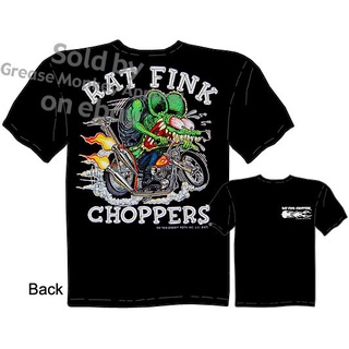 เสื้อยืดผ้าฝ้ายพิมพ์ลายขายดี Hot Fashion Rat Fink Choppers Mens Cool T shirt Big Daddy Shirt Ed Roth Apparel Tee