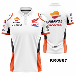 เสื้อกีฬาแขนสั้น ลาย Honda Repsol HRC Racing Moto GP 2022 KR0867