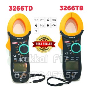 มิเตอร์วัดไฟ 3266TB ,3266TD Digital Clamp Meter เครื่อววัดอุณหภูมิ คลิปแอมป์ เเคล้มมิเตอร์  เครื่องวัดไฟดิจิตอล