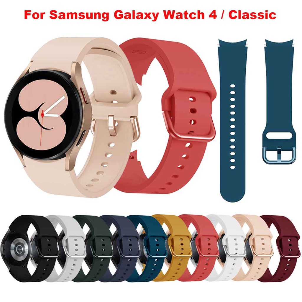 สายนาฬิกาข้อมือซิลิโคน 20 มม. สําหรับ Samsung Galaxy Watch 4 40mm/Watch 4 Classic 42mm
