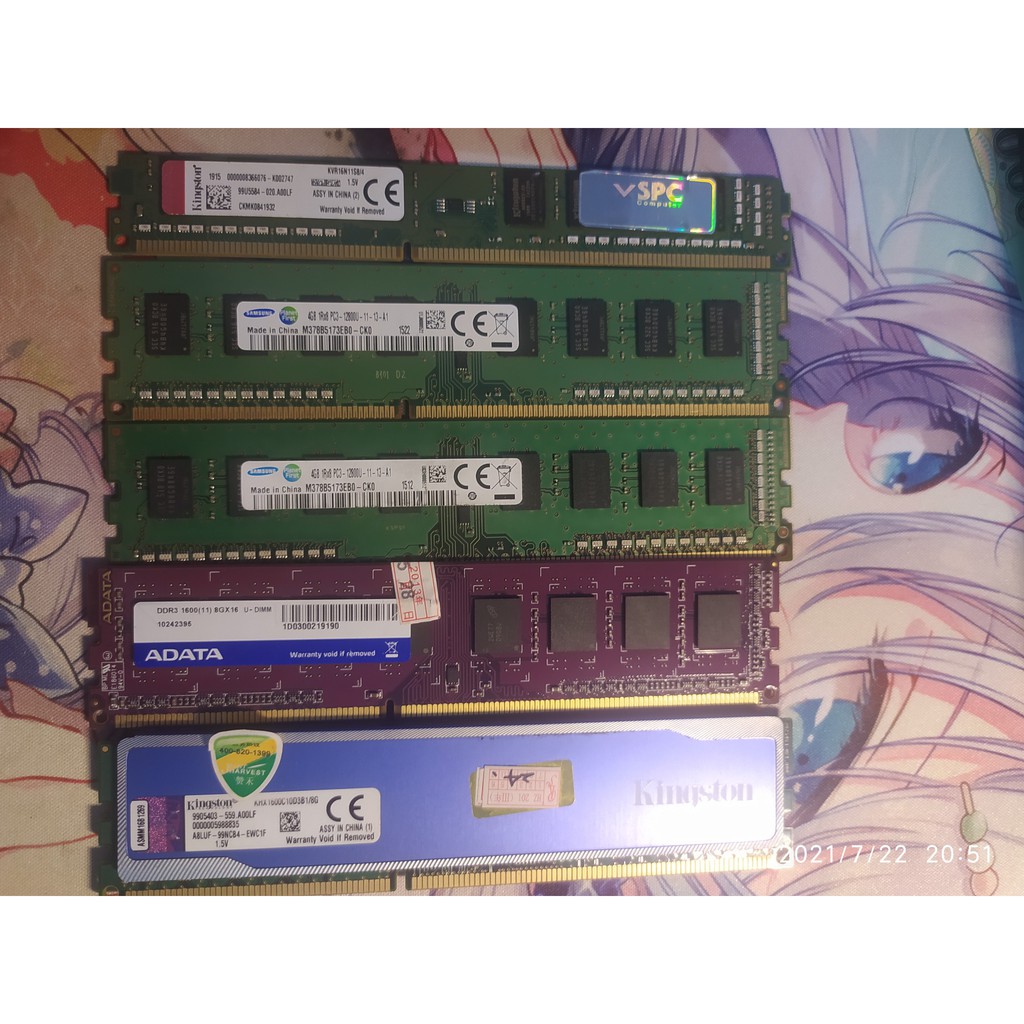 Ram Kingston/ADATA DDR3 4GB - 8GB Bus 1333-1600