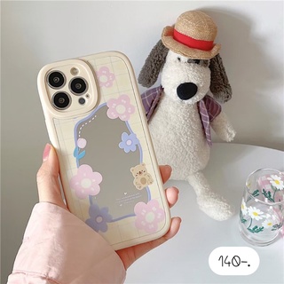 เคสกระจก เคสกระจกส่องได้ เคสลายดอกไม้ 🌟 เคสกระจกลายสก๊อตเหลือง