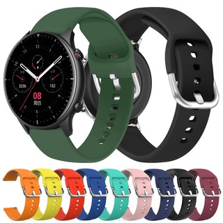 สายนาฬิกาข้อมือซิลิโคน 22 มม. สําหรับ Huami Amazfit GTR 4 3 Pro GTR 2 GTR 47mm GTR 2e Stratos Pace