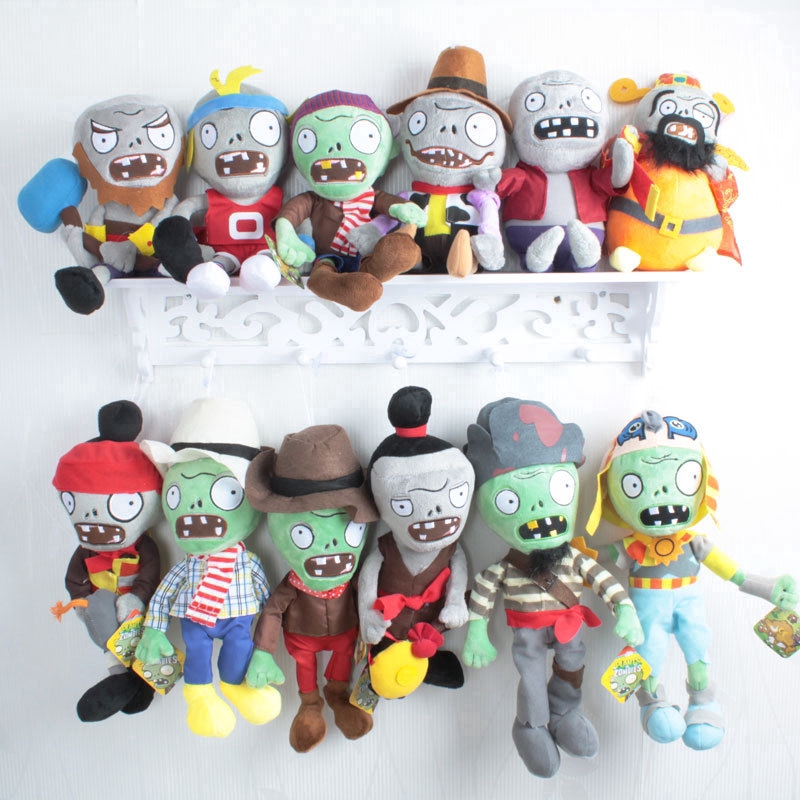ตุ๊กตายัดนุ่นเกมส์ผีดิบ plants vs . zombies ของขวัญวันเกิดเด็ก