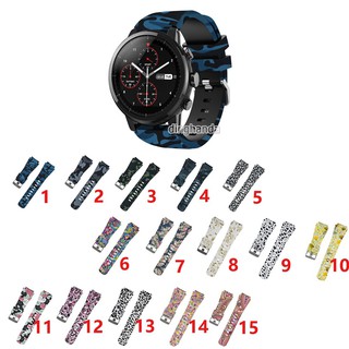 แถบสายรัดซิลิโคน Camo สำหรับ Huami Amazfit Stratos 2 2S 3