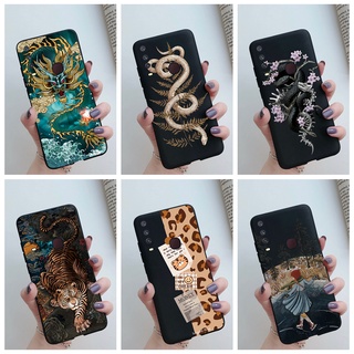 เคสโทรศัพท์มือถือ ซิลิโคนนุ่ม ลายงูมังกร สีดํา สําหรับ Vivo Y20 Y20i Y20s Y30 Y50 Y30i Y12s Y12A Y11 Y12 Y15 Y17 Y19 Y90 Y91 Y93 Y95 Y1S Y91C