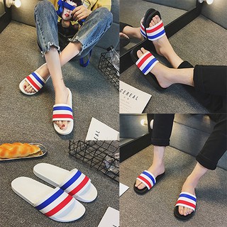 NuChon Straight Slippers รองเท้าแฟชั่นแตะ ผู้หญิง ราคาถูก สุขภาพ ใส่สบาย  สีขาวและสีดำ รุ่น NST