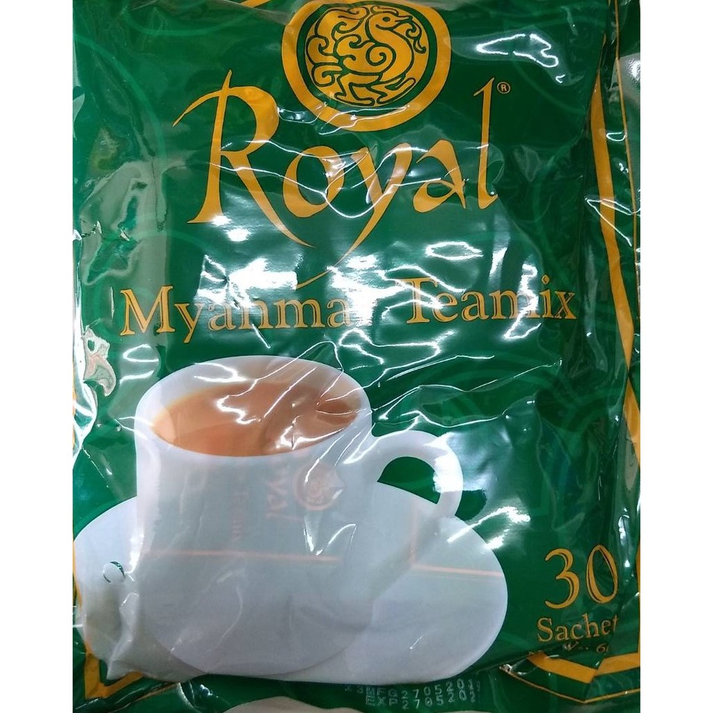 ชาพม่า Royal Myanmar tea mix ชานมพม่า 3in1 30ซอง (หมดอายุ 04/2025) Halal Food