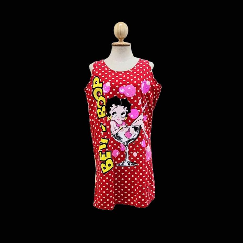 Vintage Betty Boop Polkadot Sleeveless Dress