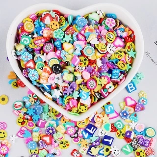 1000ชิ้นไม่มีรูพรุนเครื่องปั้นดินเผานุ่มเกล็ด ทําเอง ทําด้วยมือเคสโทรศัพท์ตกแต่งโคลนคริสตัลบรรจุเล็บแพทช์อุปกรณ์