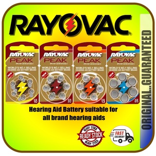 Rayovac PEAK เครื่องช่วยฟังแบตเตอรี่ ขนาด 312 13 675 10 สําหรับเครื่องช่วยฟังทุกประเภท