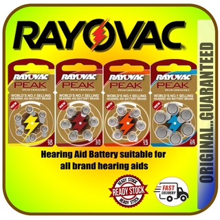 Rayovac PEAK เครื่องช่วยฟังแบตเตอรี่ ขนาด 312 13 675 10 สําหรับเครื่องช่วยฟังทุกประเภท