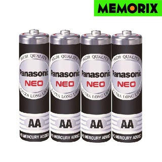 ถูกที่สุด ของแท้ Original  AA  pack 4 ก้อน NEO สีดำ  Panasonic AA ถ่าน  Battery R6NT/4SL Pana AA ถ่าน AA ถ่านAA