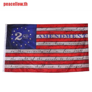 【❤❤Peacellow】ธงชาติอเมริกัน 2nd Second Amendment 1791 สไตล์วินเทจ