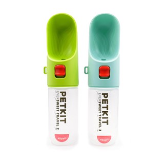 PETKIT EVERSWEET TRAVEL 2 รุ่นใหม่ ขวดน้ำพกพา กระติกน้ำสัตว์เลี้ยง สีเขียว ฟ้า ทำจาก ABS เกรดดี มีปุ่มกดให้น้ำพร้อมล็อค