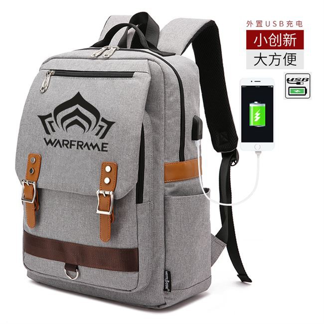 Interstellar Warframe Peripheral Youth Men s Backpack กระเป๋าเป้สะพายหลังกระเป๋าคอมพิวเตอร์กระเป๋านั