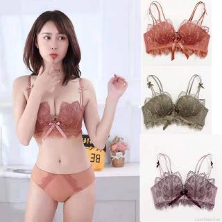 ชุดชั้นในสตรีผ้าลูกไม้ลายดอกไม้ bralette