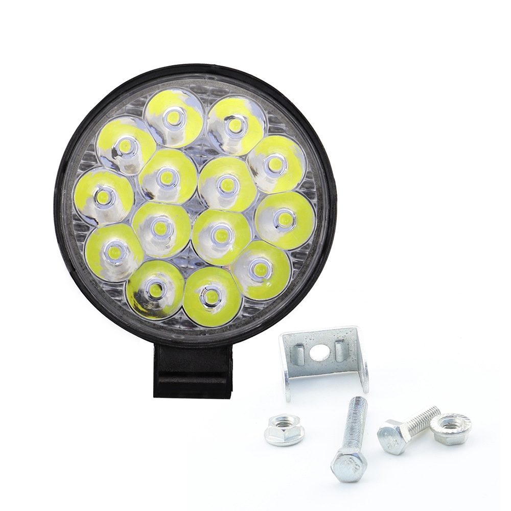 เเพค 1ชิ้น NEW MINI (ขนาด 3.3 นิ้ว) ไฟสปอร์ตไลท์รถยนต์ LED 42W ไฟหน้ารถ ไฟออฟโรด ไฟท้าย รถบรรทุก