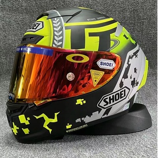 Shoei X14 Isle Of Man Tt X-Spirit 3 Trooper 2018 หมวกกันน็อคสําหรับผู้ชายเหมาะกับการขี่รถมอเตอร์ไซค์