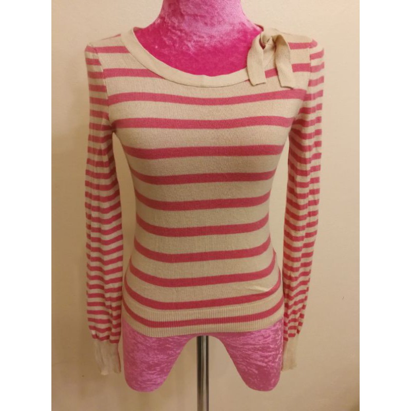 DIVIDED BY H&M Brand_2nd hand เสื้อสเวตเตอร์ผู้หญิงแขนยาวผ้าเรยอน45%ไนลอน30%ฝ้าย20%ขนสัตว์​5%แท้มือส