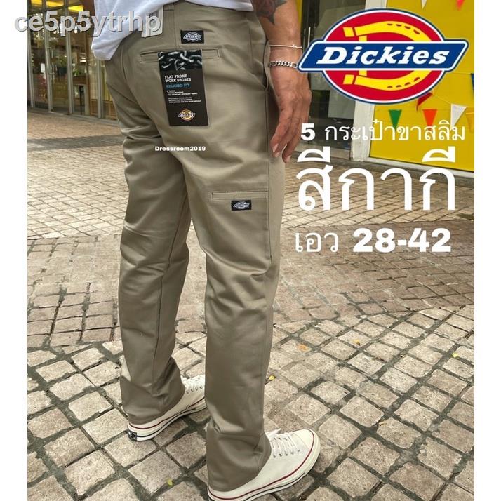 ❂กางเกงขายาว dickies 5 กระเป๋าขาทรงสลิมกึ่งเดฟรุ่น 801 พร้อมส่งเอว28-42มีเก็บเงินปลายทาง