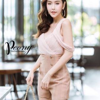 จั้มสั้นไฮโซ ป้าย Peony ไซส์ S มือ 1 ป้ายห้อย