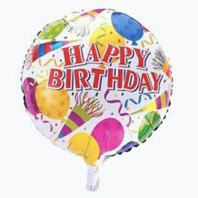 ลูกโป่งฟอยล์สุขสันต์วันเกิดพร้อมลายปาร์ตี้ - ลูกโป่งวันเกิด - ลูกโป่งฟอยล์ HBD - ลูกโป่ง HBD - ลูกโป