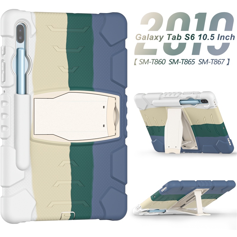 เคส Fit Samsung Galaxy Tab S6 10.5 2019, กันกระแทก Full Body Rugged Hybrid Cover พร้อมตัวป้องกันหน้า