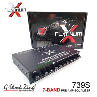 PLATINUM-X PREAMP EQUALIZER ปรีแอมป์ 7แบนด์7BANDZ(หัวทิฟฟานี่) แยกซับอิสระ Platinum-x รุ่น PL-739S (สีดำ)