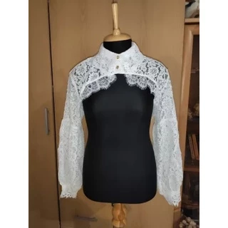 (🎉พร้อมส่ง🎉) เสื้อคลุมไหล่ แขนยาว ลายลูกไม้ สำหรับผู้หญิง น่ารักมาก