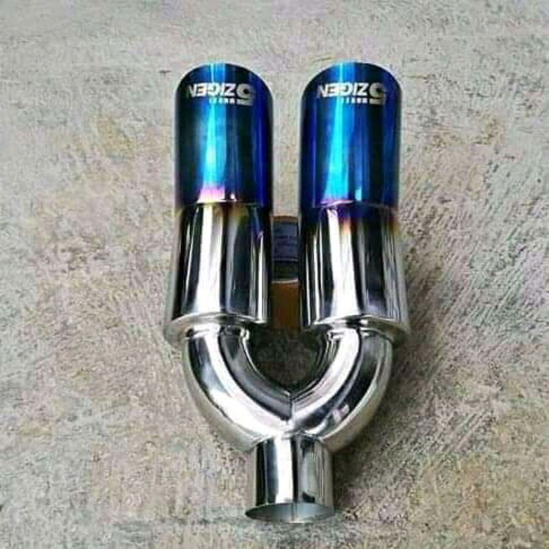 5Zigen Racing Car Exhaust Bass ประเภทเสียงเหมาะสําหรับรถทุกชนิดทําจากเชื้อเพลิงเบนซินและดีเซลเช่น Brio Satya Avanza Veloz Daihatsu Jazz Ayla Agya Grandma Balen Piago รถกระบะ Es Panther Vios L300