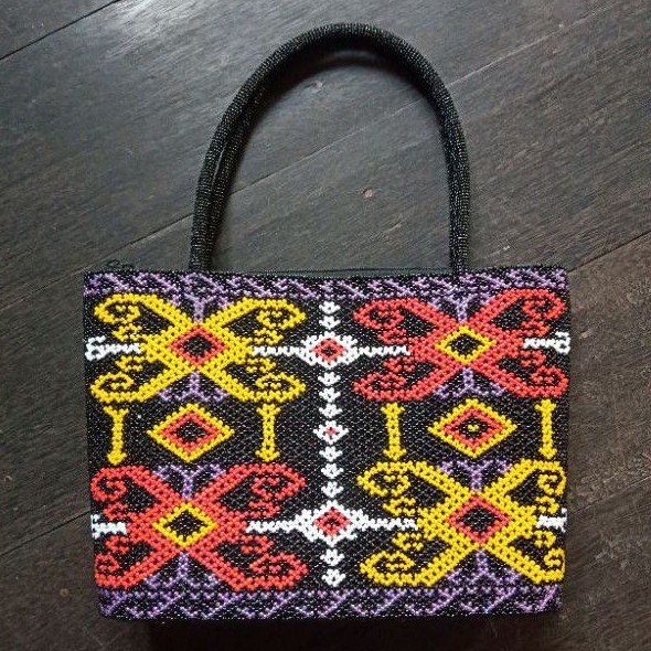 Kalimantan DAYAK BUTTERFLY MOTIF BEADS BAG
