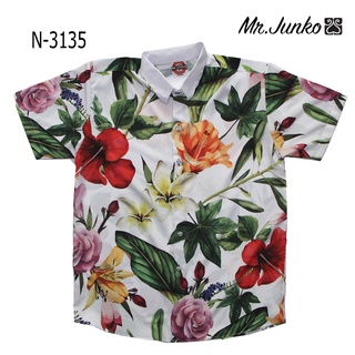 ⚡ ส่งฟรี⚡เสื้อเชิ้ต งานต่อลาย Mr-Junko  ผ้านิ่มใส่สบายไม่ร้อน N-3135