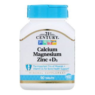 Calcium Magnesium Zinc + D3, 21 Century แคลเซียม แมกนีเซียม ซิงค์ ดี3