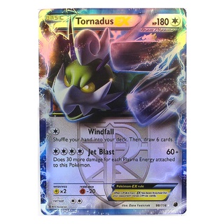 Tornadus EX 98/116 ทอร์เนลอส Pokemon Matt Card ภาษาอังกฤษ