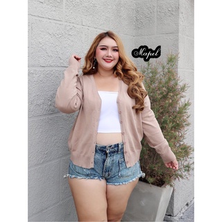 เสื้อคลุมไหมพรม PLUSSIZE อก54นิ้ว++ ผ้าไม่ร้อน กระดุมหน้า เสื้อคาดิเเกน zara งานสินค้านำเข้า เนื้ออผ้าดีมากค่ะ