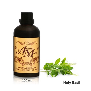 Aroma&amp;More  Holy Basil (Tulsi) Essential oil น้ำมันหอมระเหยกะเพรา 100% ,Thailand 100ML