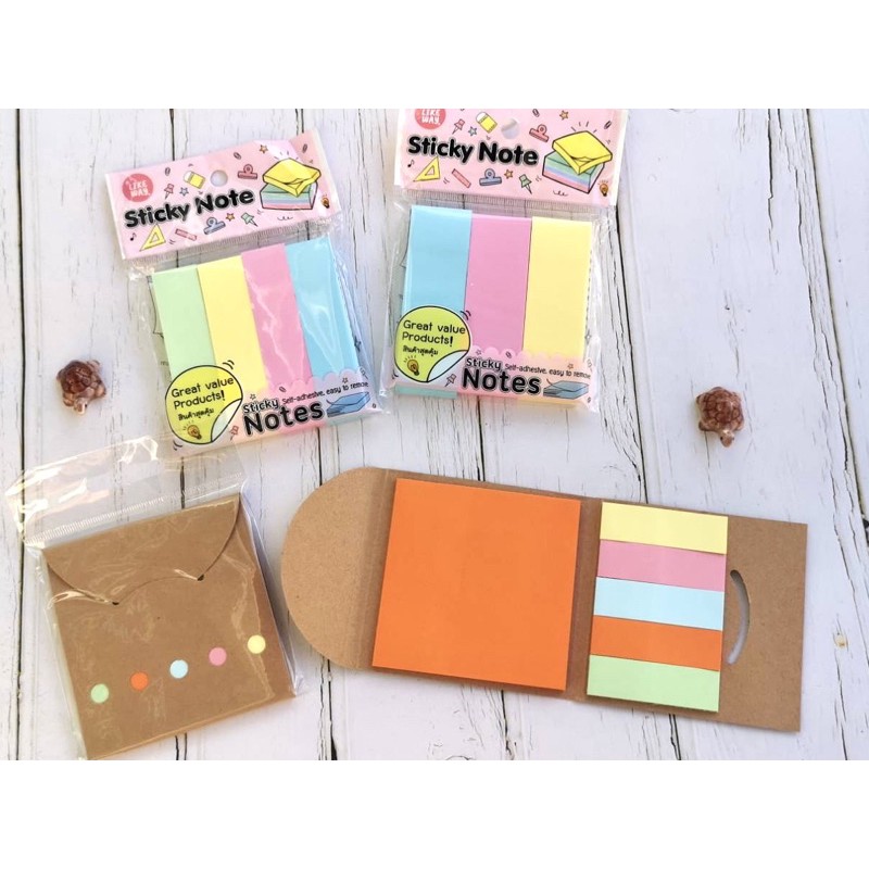 กระดาษโน๊ต อินเด็กซ์ แบบกระดาษ คั่นหนังหสือ มีกาวติดด้านหลัง พร้อมส่ง