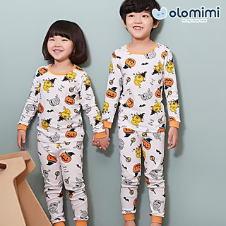 olomimi 30S ชุดนอนเด็กลายฮาโลวีน แขนยาว ขายาว