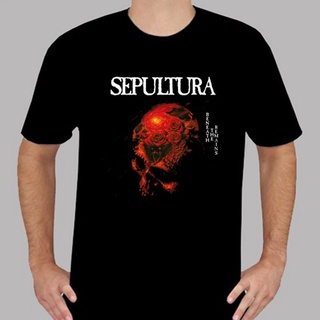 เสื้อยืดสีขาวSepultura *Beneath เสื้อยืด ผ้าฝ้าย 100% พิมพ์ลายวงร็อคโลหะ คุณภาพสูงS-4XL