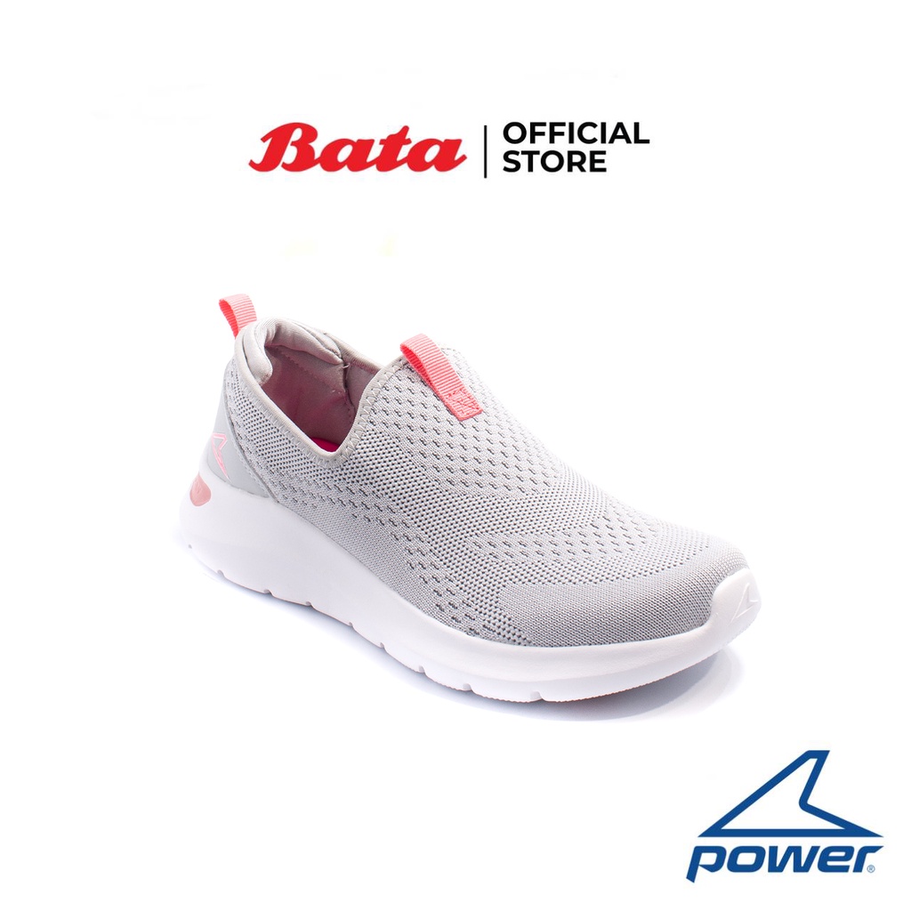Bata บาจา ยี่ห้อ Power รองเท้าผ้าใบออกกำลังกาย แบบสวม ใส่ง่าย รองรับน้ำหนักเท้า สำหรับผู้หญิง รุ่น Nx-Wlk Lori สีเทา 5182012